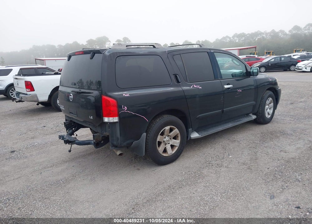 2004 NISSAN PATHFINDER ARMADA LE VIN: 5N1AA08AX4N727276