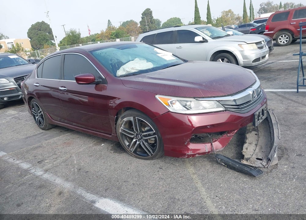 2016 HONDA ACCORD SPORT VIN: 1HGCR2F57GA101656