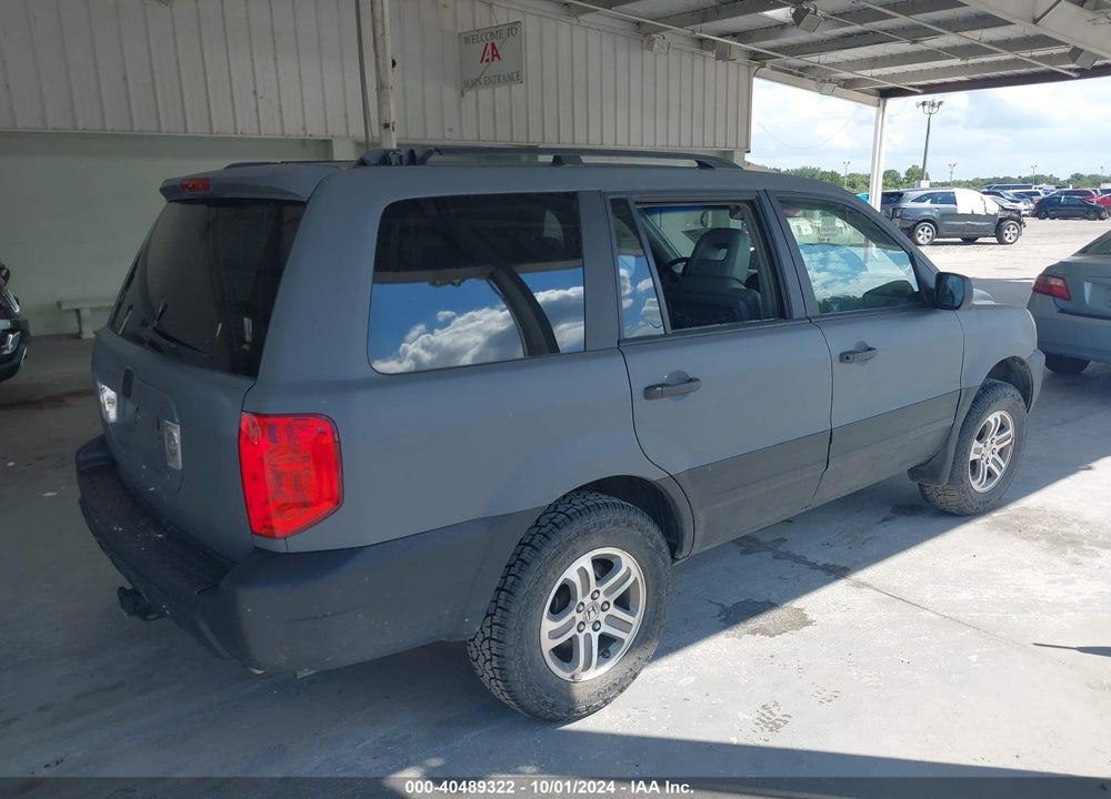 2005 HONDA PILOT EX-L VIN: 5FNYF186X5B066029