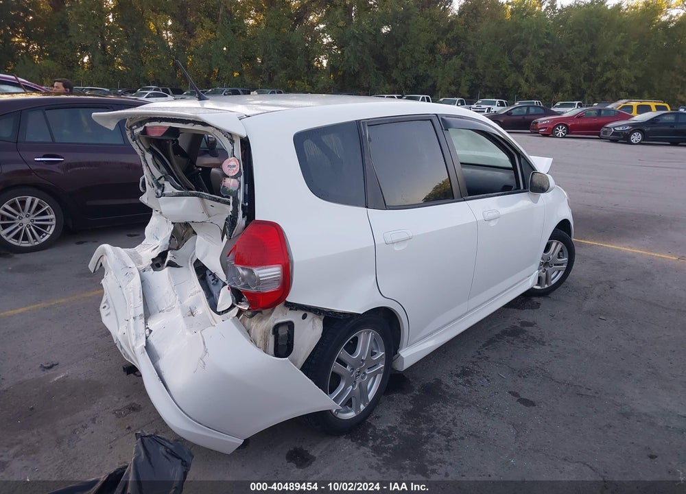 2007 HONDA FIT SPORT VIN: JHMGD38607S042498