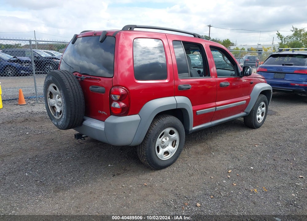 2005 JEEP LIBERTY SPORT VIN: 1J4GL48K05W717127
