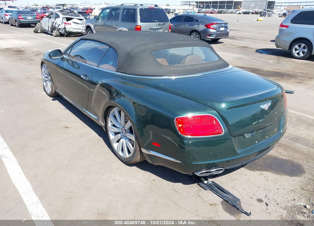 2014 BENTLEY CONTINENTAL GTC V8 VIN: SCBGT3ZA1EC090707