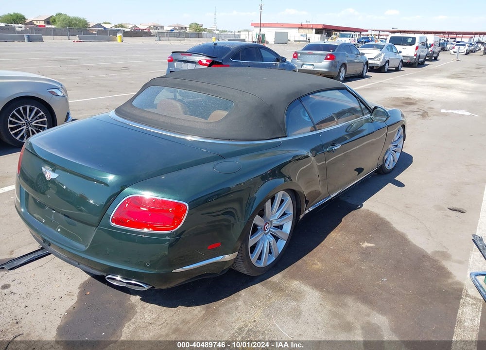 2014 BENTLEY CONTINENTAL GTC V8 VIN: SCBGT3ZA1EC090707