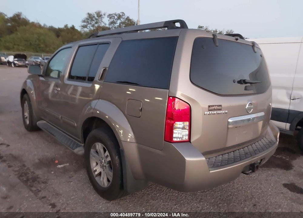 2009 NISSAN PATHFINDER SE VIN: 5N1AR18U29C617799