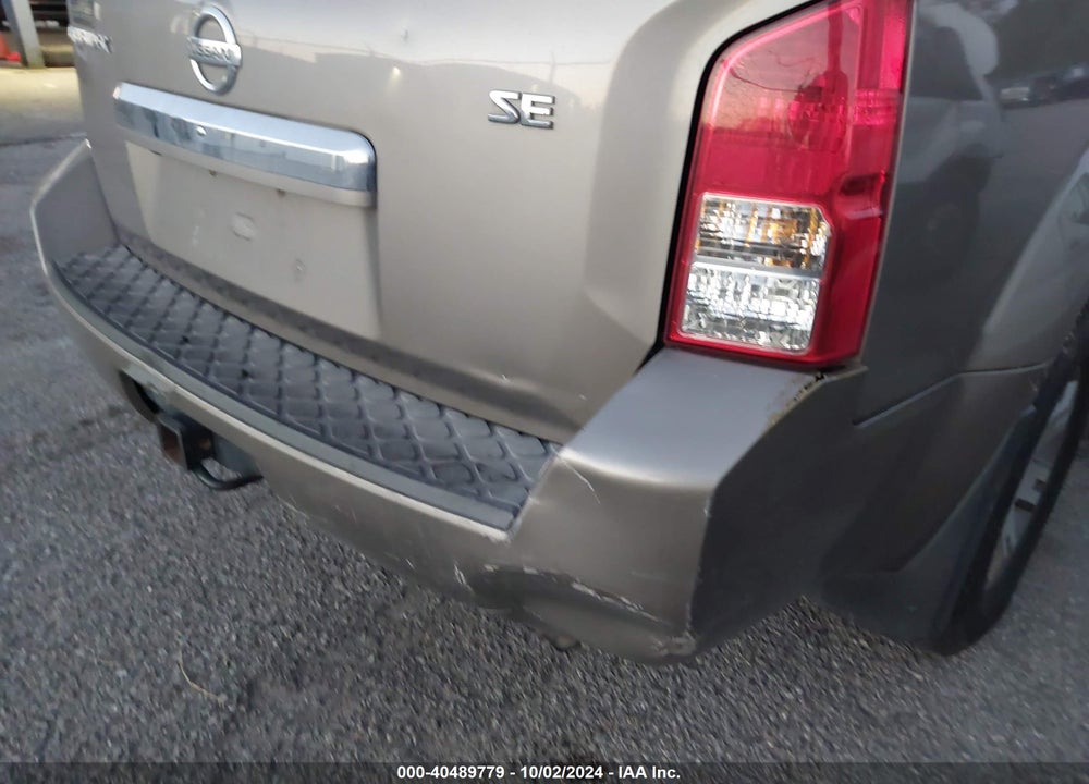 2009 NISSAN PATHFINDER SE VIN: 5N1AR18U29C617799