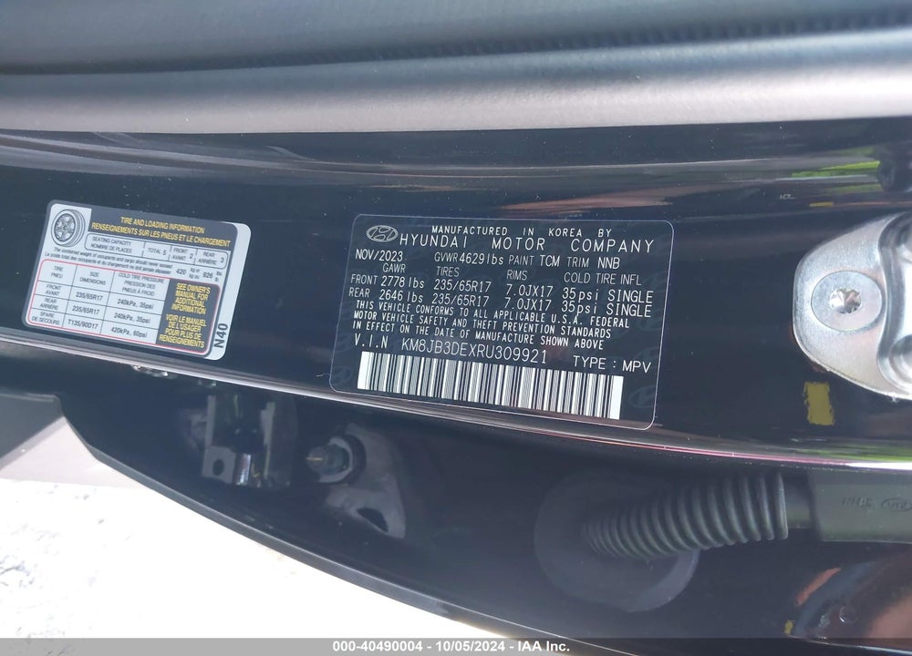 2024 HYUNDAI TUCSON VIN: KM8JB3DEXRU309921