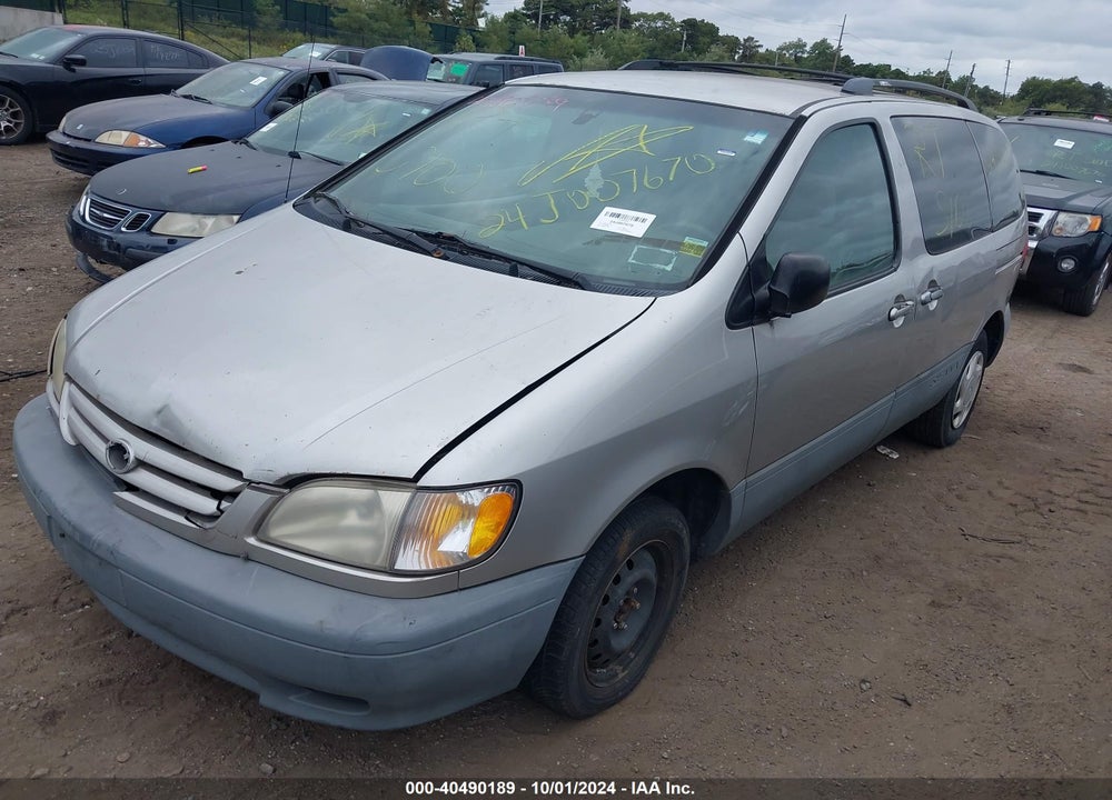 2001 TOYOTA SIENNA LE VIN: 4T3ZF13CX1U383251