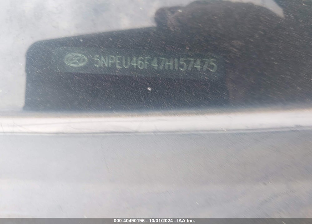 2007 HYUNDAI SONATA LIMITED/SE V6 VIN: 5NPEU46F47H157475
