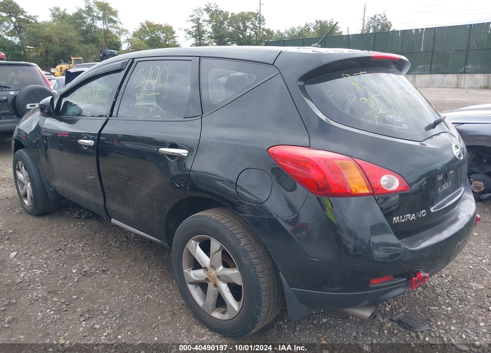 2009 NISSAN MURANO S VIN: JN8AZ18W59W130668