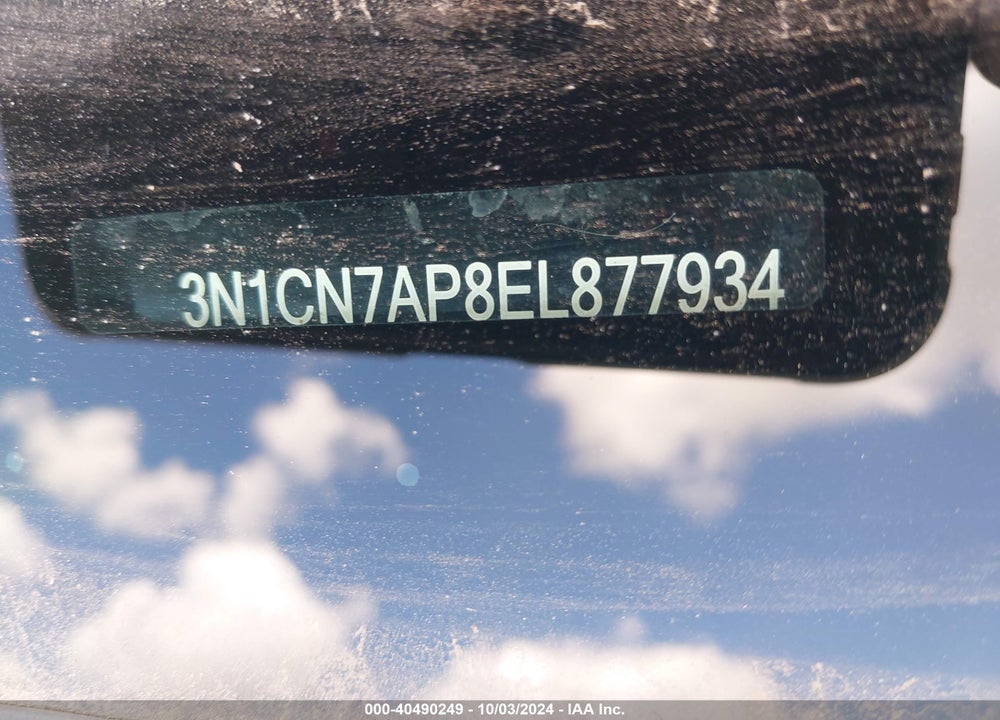 2014 NISSAN VERSA 1.6 SL VIN: 3N1CN7AP8EL877934
