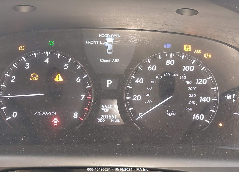 2007 LEXUS LS 460 VIN: JTHBL46F275022807