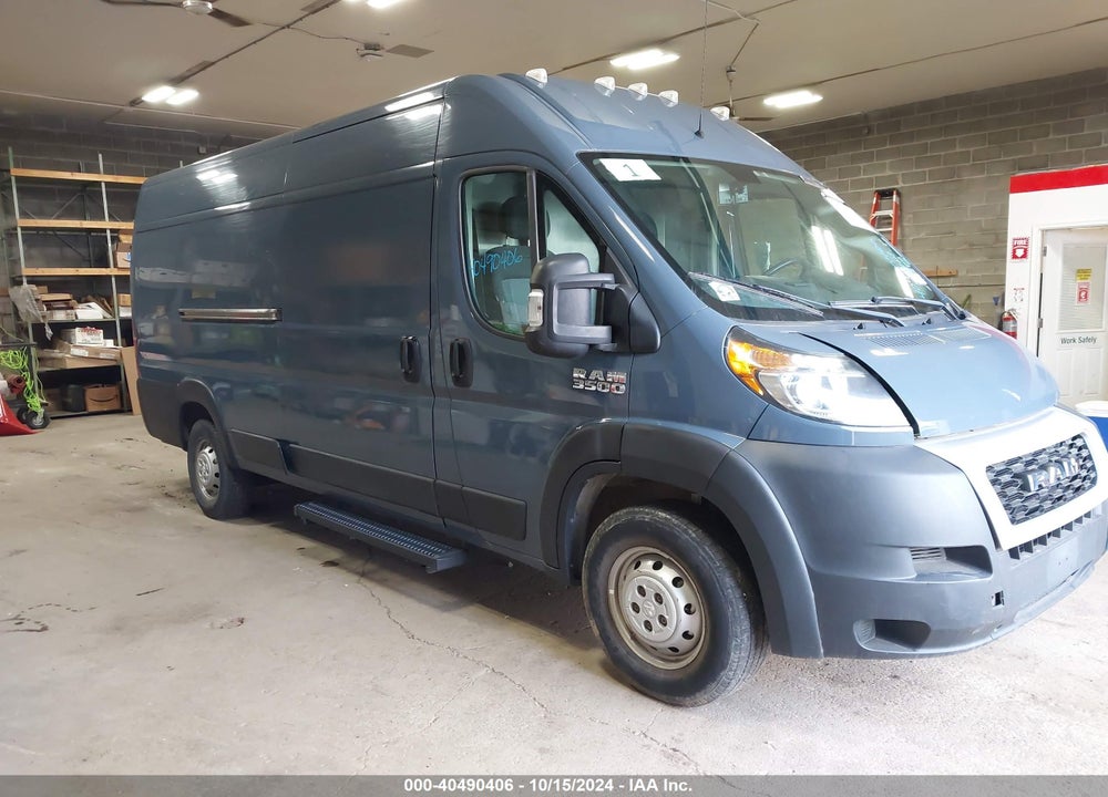 2019 RAM PROMASTER 3500 CARGO VAN HIGH ROOF 159 WB EXT VIN: 3C6URVJG8KE555442