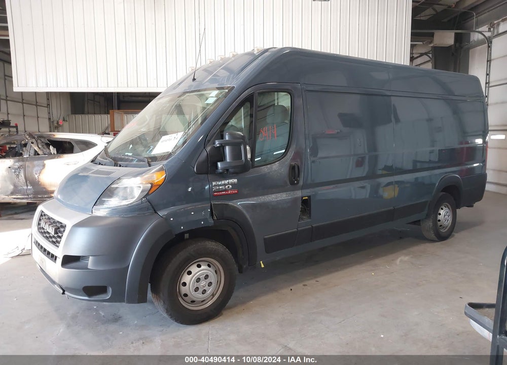 2019 RAM PROMASTER 3500 CARGO VAN HIGH ROOF 159 WB EXT VIN: 3C6URVJG3KE564453