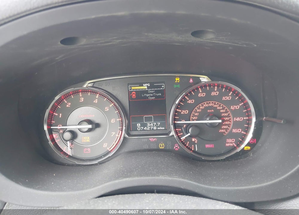 2016 SUBARU WRX PREMIUM VIN: JF1VA1E63G9811048
