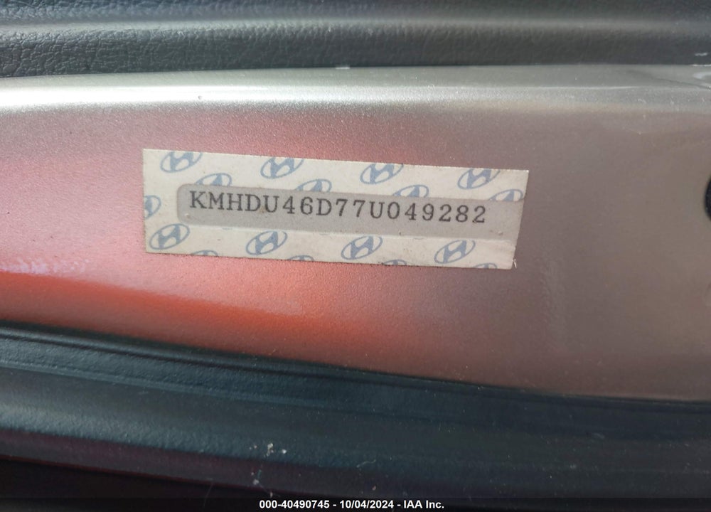 2007 HYUNDAI ELANTRA GLS/LIMITED/SE VIN: KMHDU46D77U049282