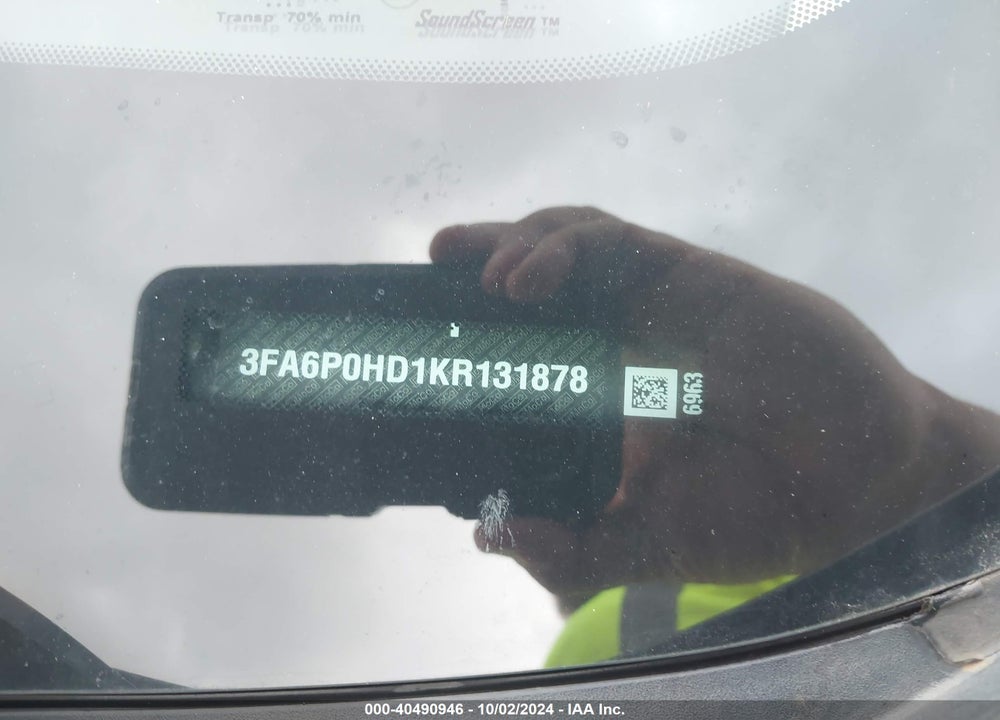 2019 FORD FUSION SE VIN: 3FA6P0HD1KR131878