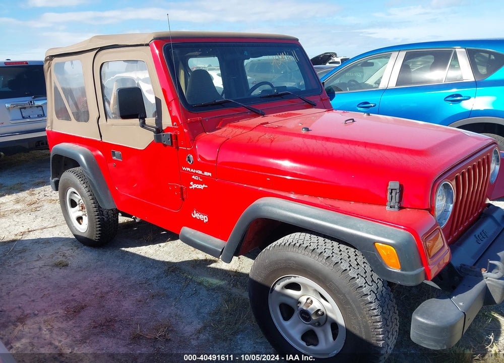 1999 JEEP WRANGLER SPORT VIN: 1J4FY19S4XP482688