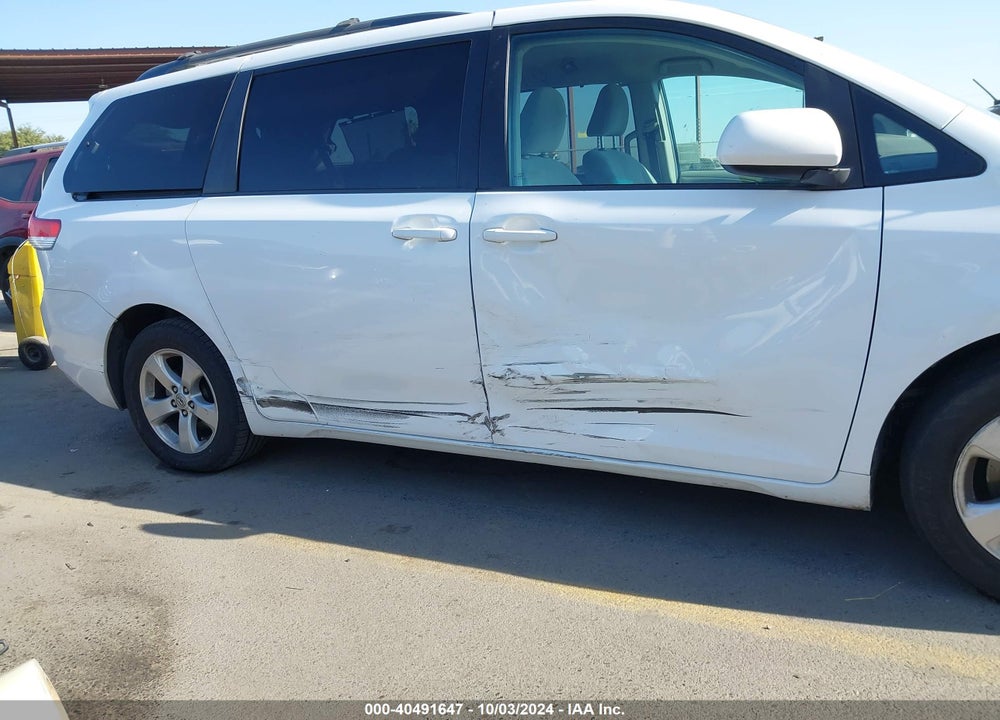 2013 TOYOTA SIENNA LE V6 8 PASSENGER VIN: 5TDKK3DCXDS299086