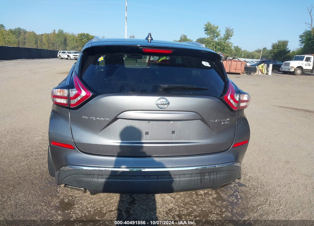 2016 NISSAN MURANO PLATINUM VIN: 5N1AZ2MH2GN168222