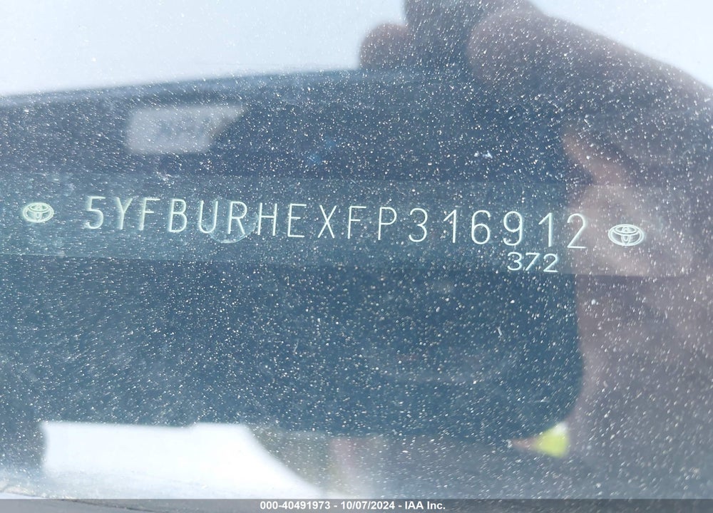 2015 TOYOTA COROLLA S PLUS VIN: 5YFBURHEXFP316912
