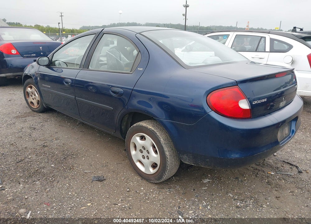 2001 DODGE NEON SE VIN: 1B3ES46C71D247830