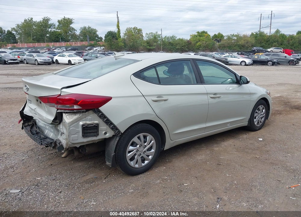 2017 HYUNDAI ELANTRA SE VIN: KMHD74LF0HU428879
