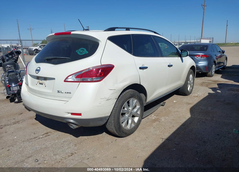 2014 NISSAN MURANO SL VIN: JN8AZ1MW9EW504117