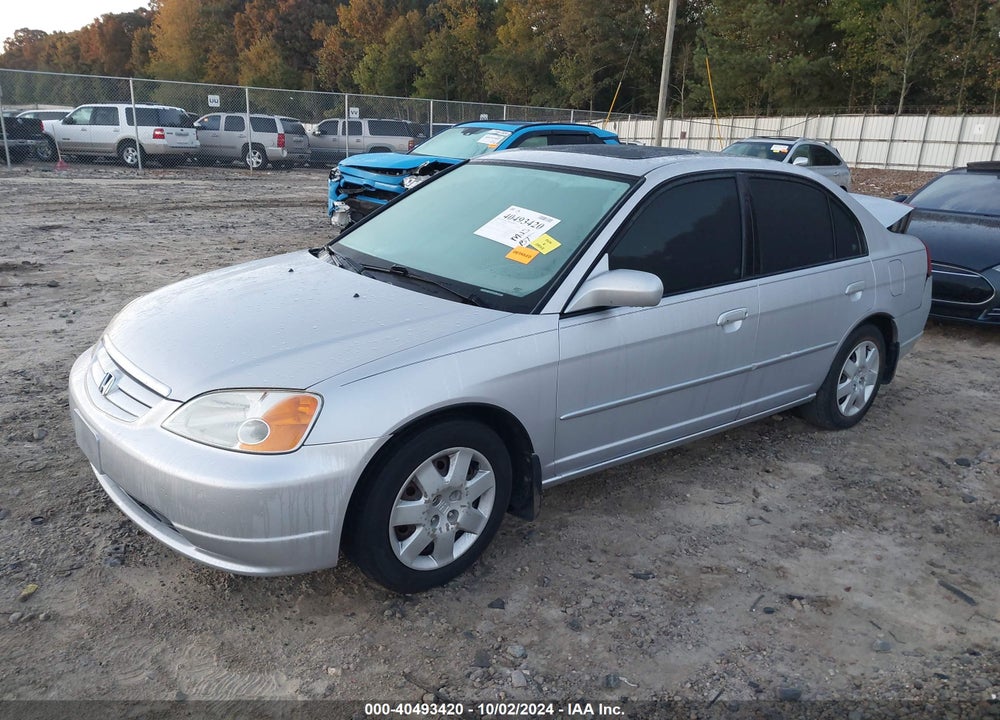 2002 HONDA CIVIC EX VIN: 1HGES26782L053287