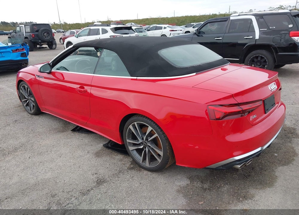2022 AUDI S5 CABRIOLET PREMIUM PLUS TFSI QUATTRO TIPTRONIC VIN: WAUW4GF51NN003815