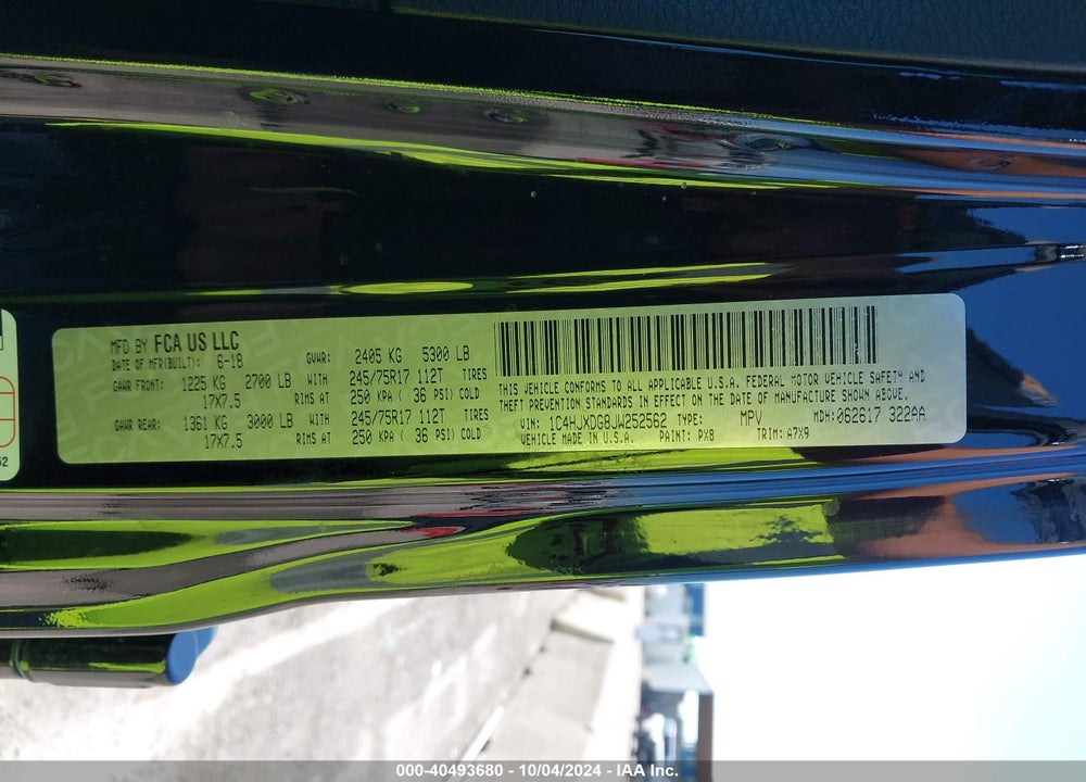 2018 JEEP WRANGLER UNLIMITED SPORT S 4X4 VIN: 1C4HJXDG8JW252562