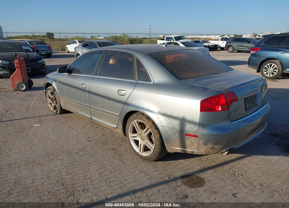 2008 AUDI A4 2.0T VIN: WAUAF78E58A014426