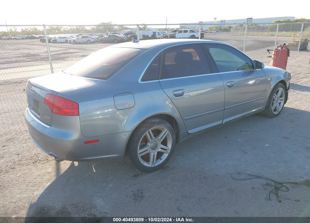 2008 AUDI A4 2.0T VIN: WAUAF78E58A014426