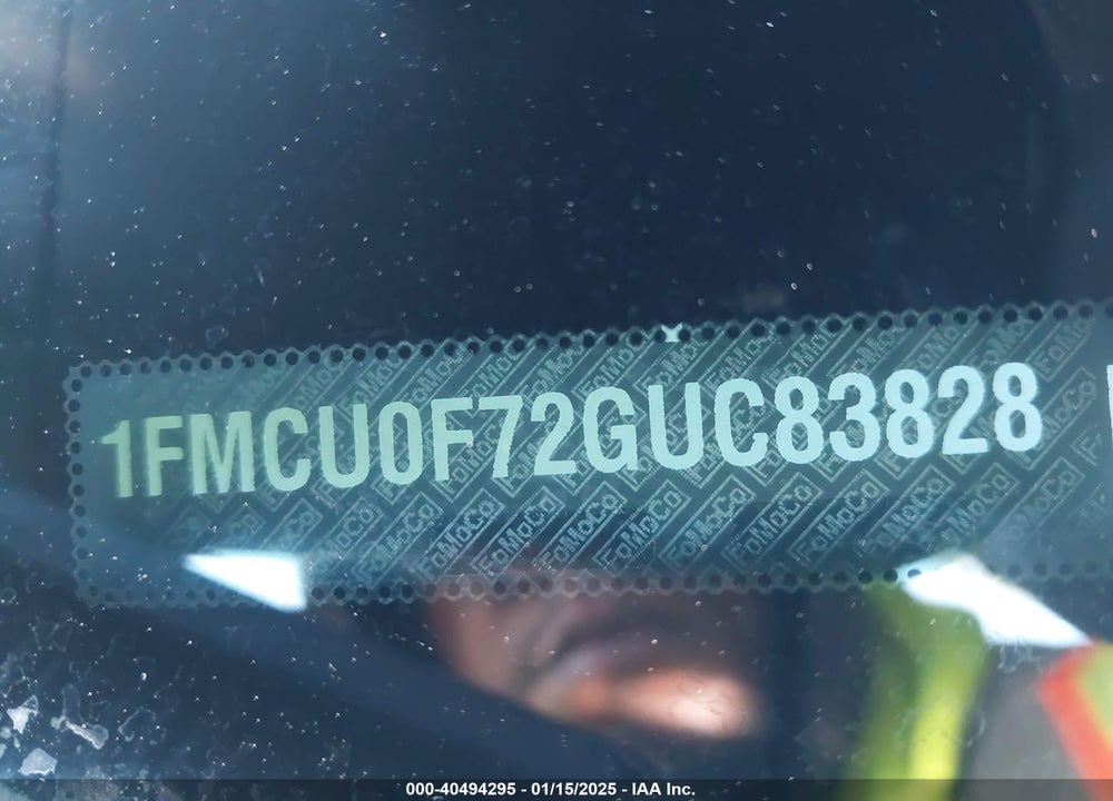 2016 FORD ESCAPE VIN: 1FMCU0F72GUC83828