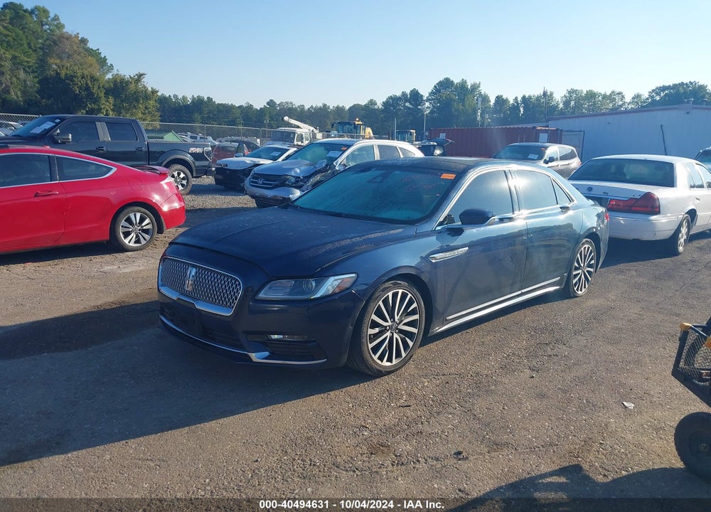 2017 LINCOLN CONTINENTAL SELECT VIN: 1LN6L9TK3H5600900