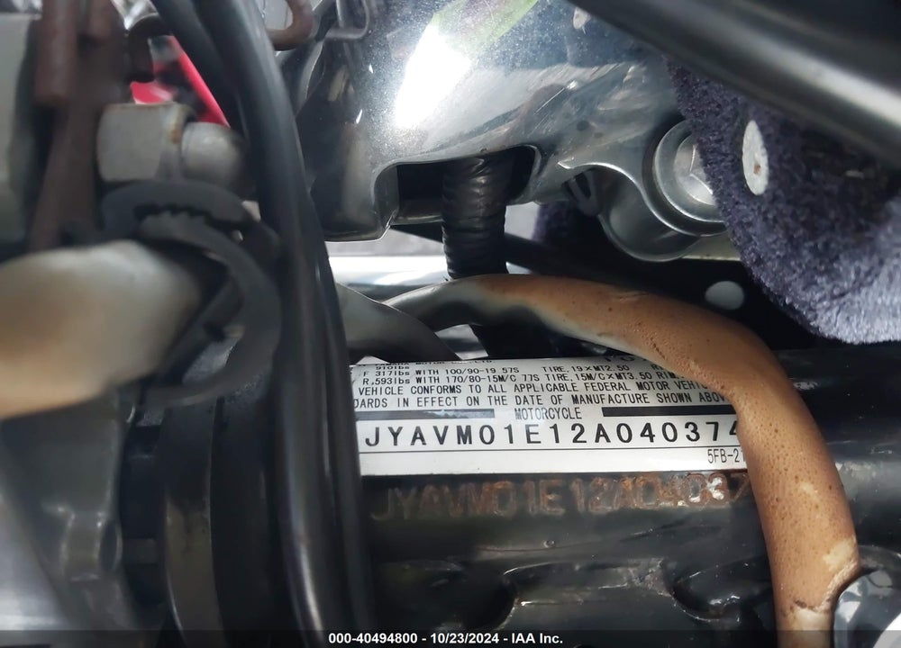 2002 YAMAHA XVS65 A VIN: JYAVM01E12A040374