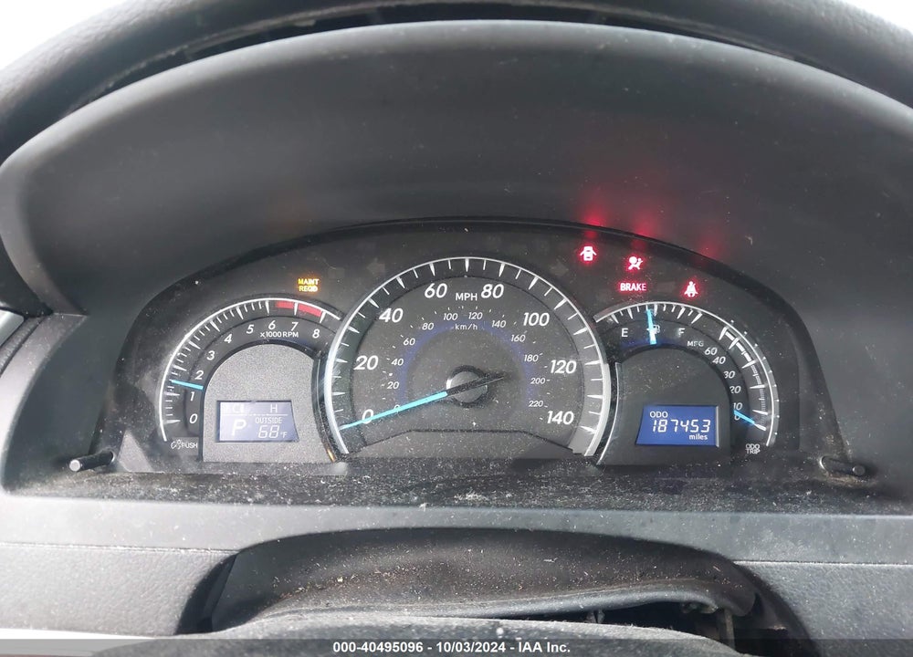 2012 TOYOTA CAMRY XLE VIN: 4T1BF1FK2CU007238