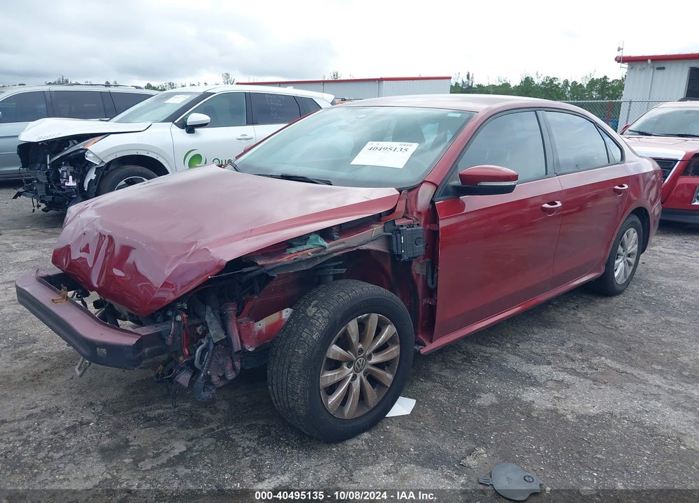 2015 VOLKSWAGEN PASSAT VIN: 1VWAT7A37FC047608