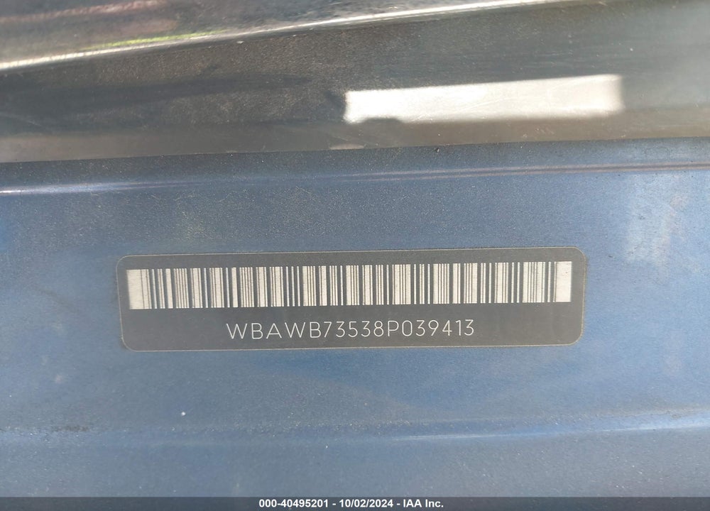 2008 BMW 335I VIN: WBAWB73538P039413