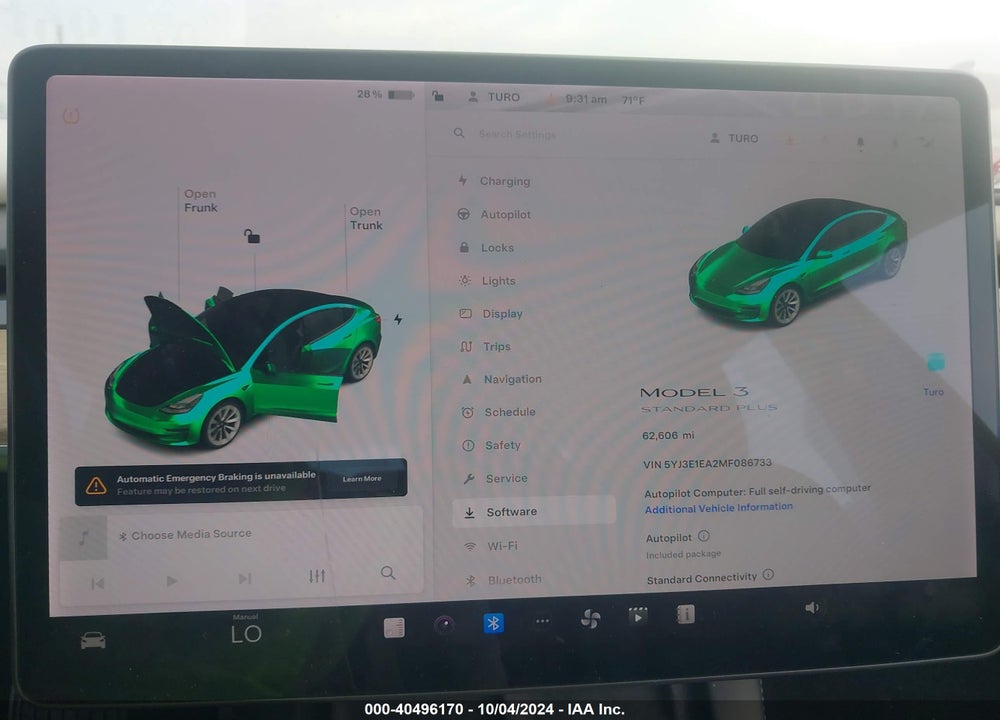 2021 TESLA MODEL 3 STANDARD RANGE PLUS REAR-WHEEL DRIVE VIN: 5YJ3E1EA2MF086733