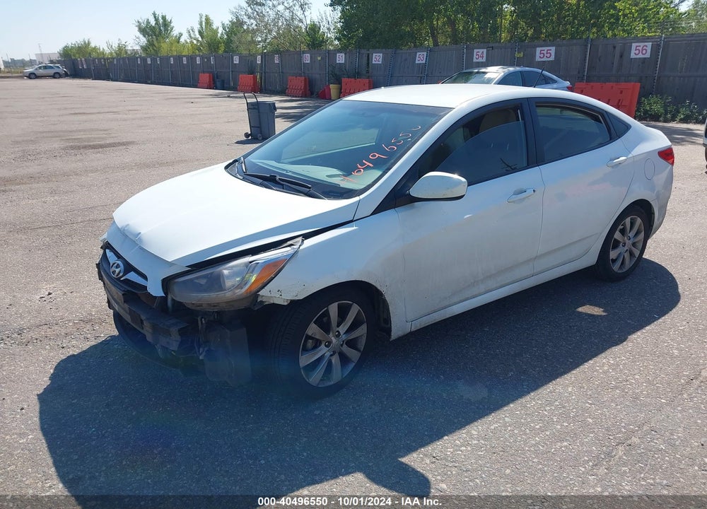 2014 HYUNDAI ACCENT GLS VIN: KMHCU4AEXEU701837