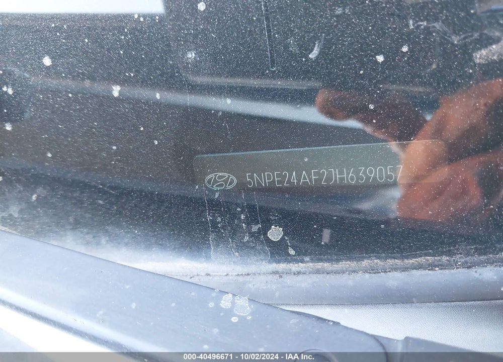 2018 HYUNDAI SONATA SE VIN: 5NPE24AF2JH639057