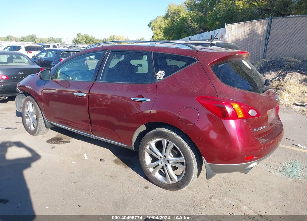2009 NISSAN MURANO LE VIN: JN8AZ18W79W208867