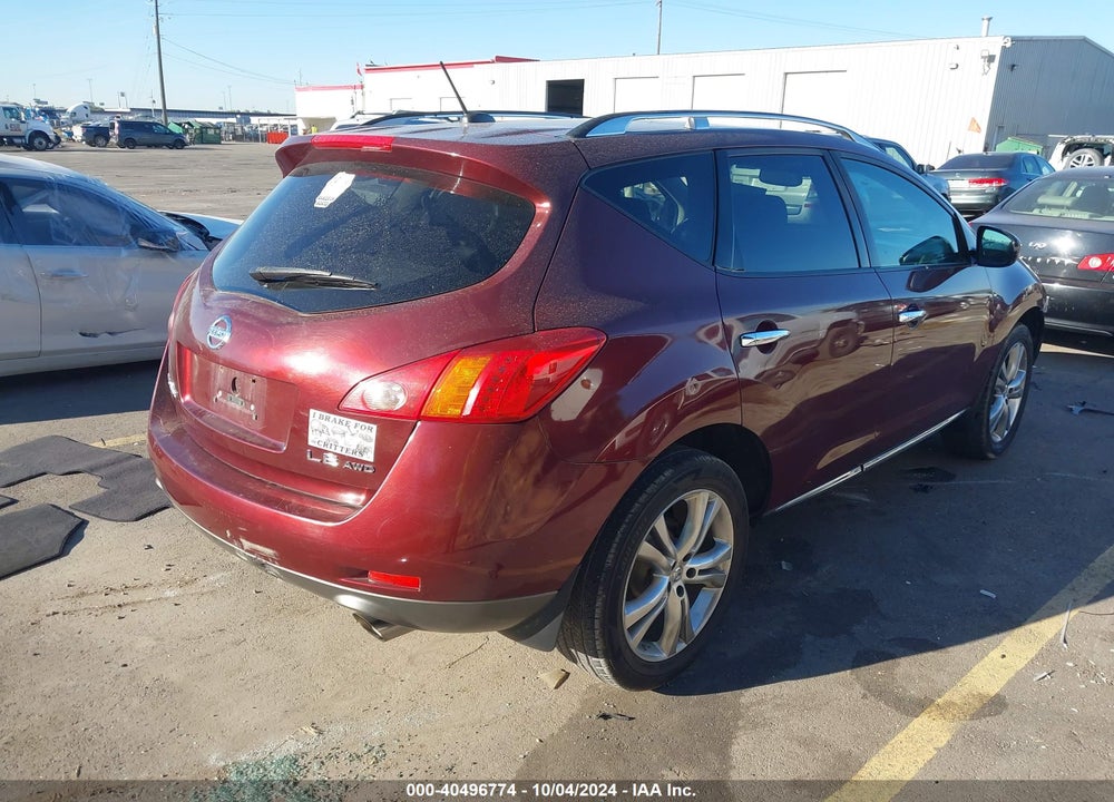 2009 NISSAN MURANO LE VIN: JN8AZ18W79W208867