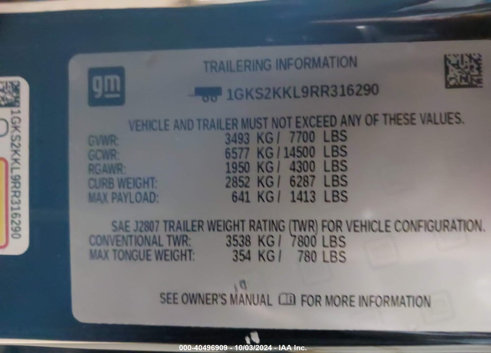2024 GMC YUKON XL 4WD DENALI ULTIMATE VIN: 1GKS2KKL9RR316290