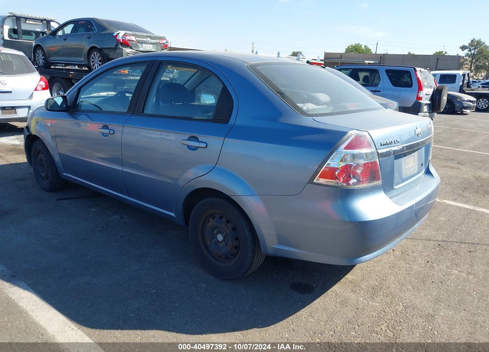 2007 CHEVROLET AVEO LS VIN: KL1TD56687B053030