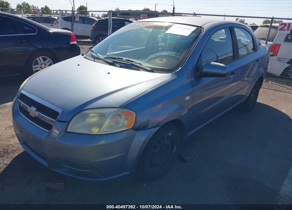 2007 CHEVROLET AVEO LS VIN: KL1TD56687B053030