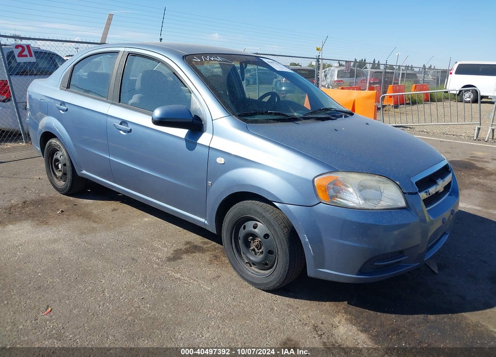2007 CHEVROLET AVEO LS VIN: KL1TD56687B053030