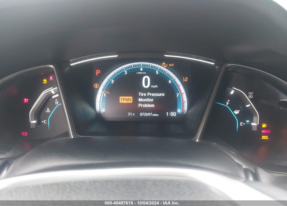 2019 HONDA CIVIC EX VIN: 19XFC1F34KE013160