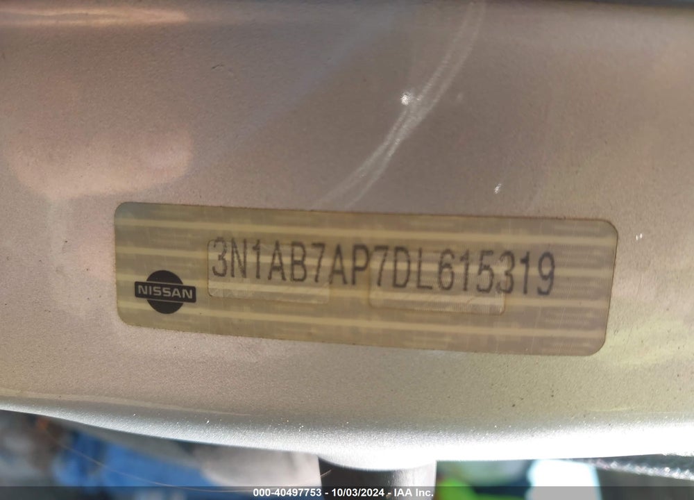 2013 NISSAN SENTRA VIN: 3N1AB7AP7DL615319