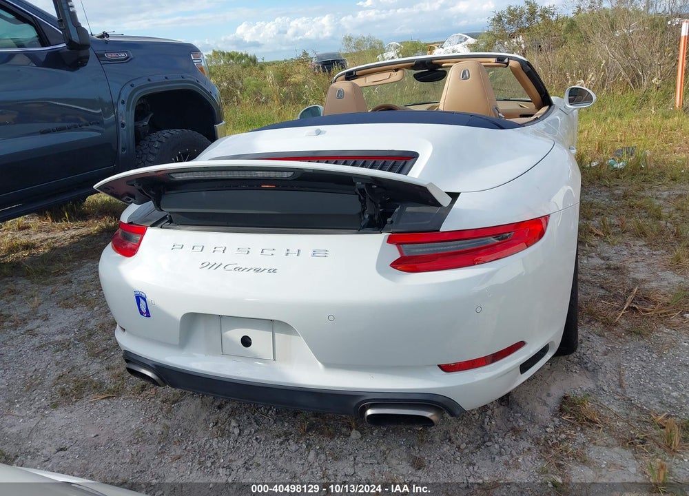 2017 PORSCHE 911 CARRERA VIN: WP0CA2A93HS141681